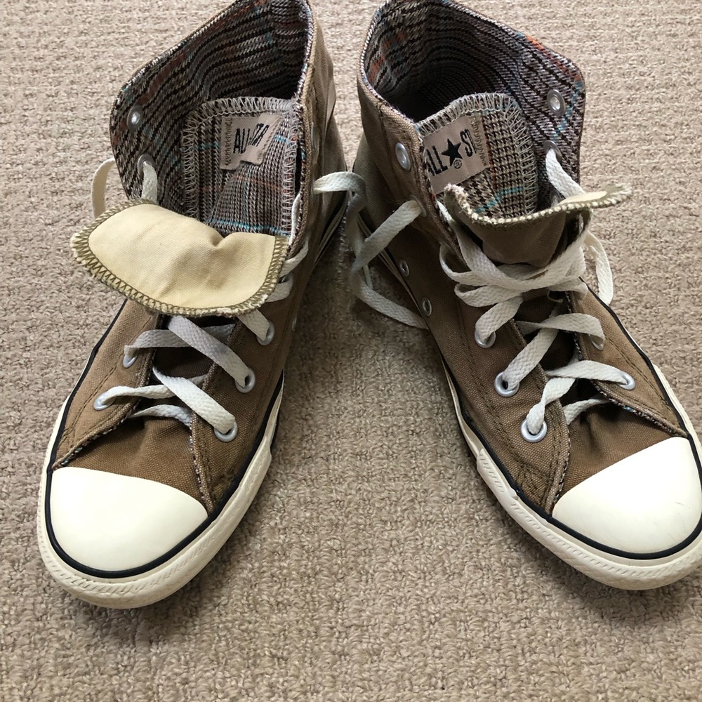 Converse Brown High-Top Sneakers with White Details
SOLD - Facebook